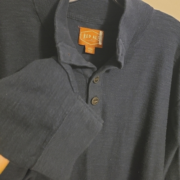 Red Ale | Men's Navy Blue Quarter Button Up Shirt (Size XXXL) - Picture 7 of 13